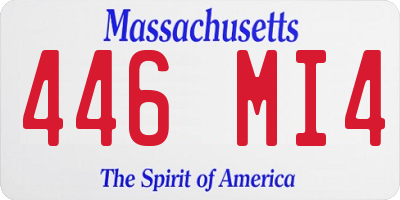 MA license plate 446MI4