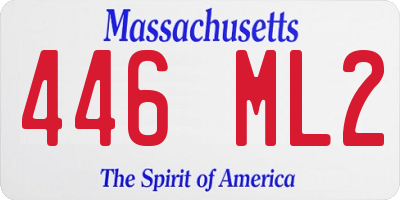 MA license plate 446ML2