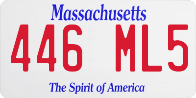 MA license plate 446ML5