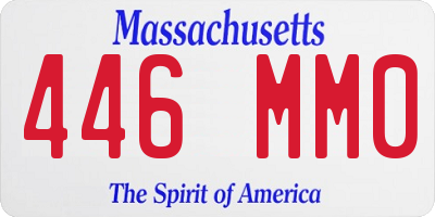 MA license plate 446MM0