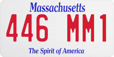 MA license plate 446MM1