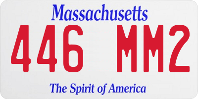 MA license plate 446MM2