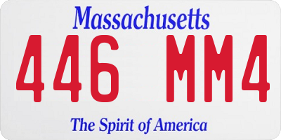 MA license plate 446MM4