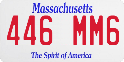MA license plate 446MM6