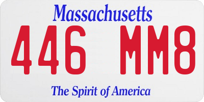 MA license plate 446MM8