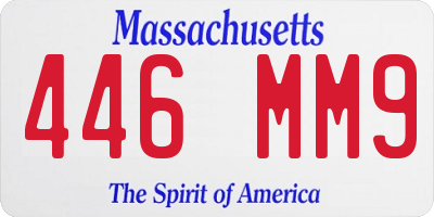 MA license plate 446MM9