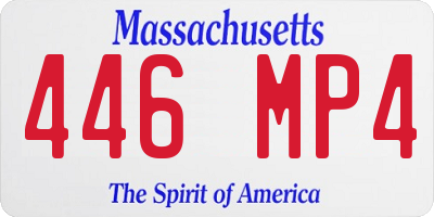 MA license plate 446MP4