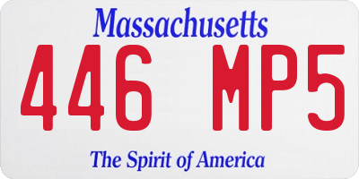 MA license plate 446MP5