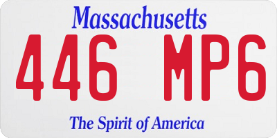 MA license plate 446MP6