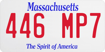 MA license plate 446MP7