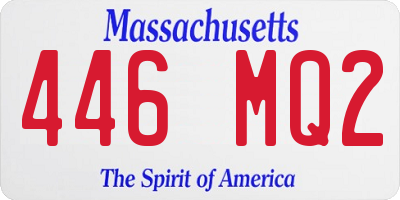 MA license plate 446MQ2