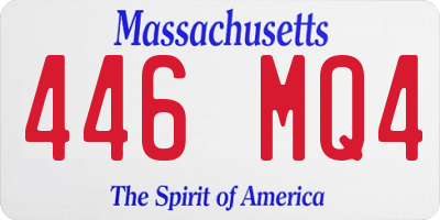 MA license plate 446MQ4