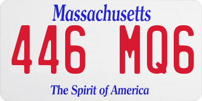 MA license plate 446MQ6
