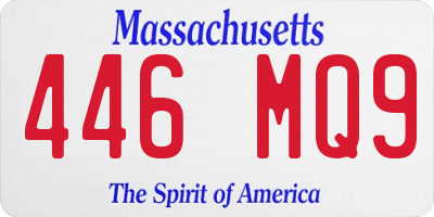 MA license plate 446MQ9