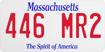 MA license plate 446MR2
