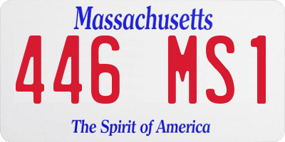 MA license plate 446MS1