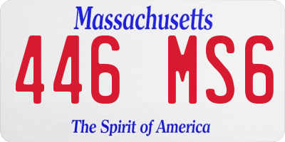 MA license plate 446MS6