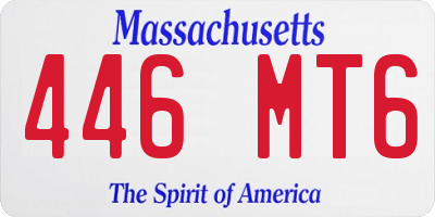 MA license plate 446MT6