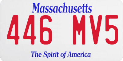MA license plate 446MV5