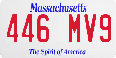 MA license plate 446MV9