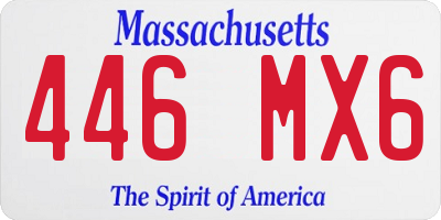 MA license plate 446MX6