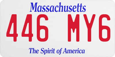 MA license plate 446MY6