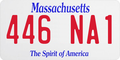 MA license plate 446NA1