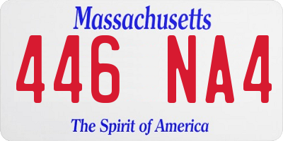 MA license plate 446NA4