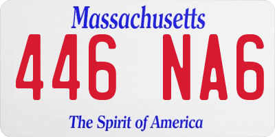 MA license plate 446NA6