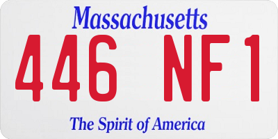 MA license plate 446NF1