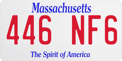 MA license plate 446NF6