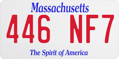 MA license plate 446NF7