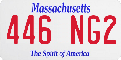 MA license plate 446NG2
