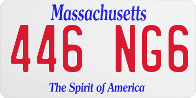 MA license plate 446NG6