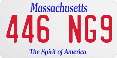 MA license plate 446NG9