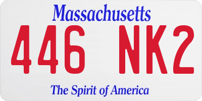 MA license plate 446NK2