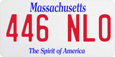 MA license plate 446NL0