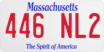 MA license plate 446NL2