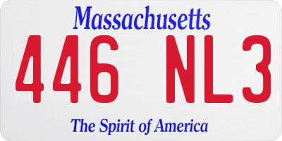 MA license plate 446NL3
