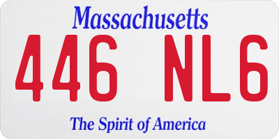 MA license plate 446NL6