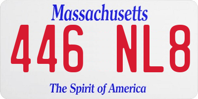 MA license plate 446NL8