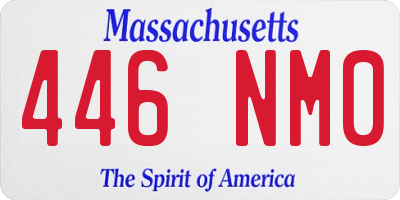MA license plate 446NM0