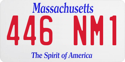MA license plate 446NM1