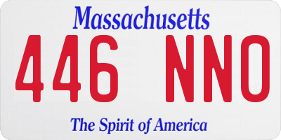 MA license plate 446NN0