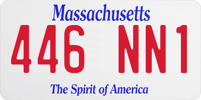MA license plate 446NN1