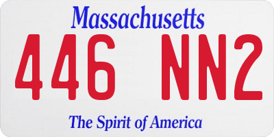 MA license plate 446NN2