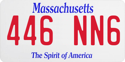 MA license plate 446NN6