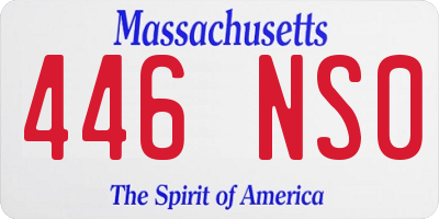 MA license plate 446NS0