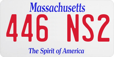 MA license plate 446NS2