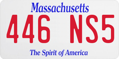 MA license plate 446NS5